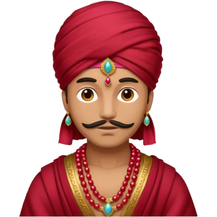 Desert King – ruby turban + amber robe emoji