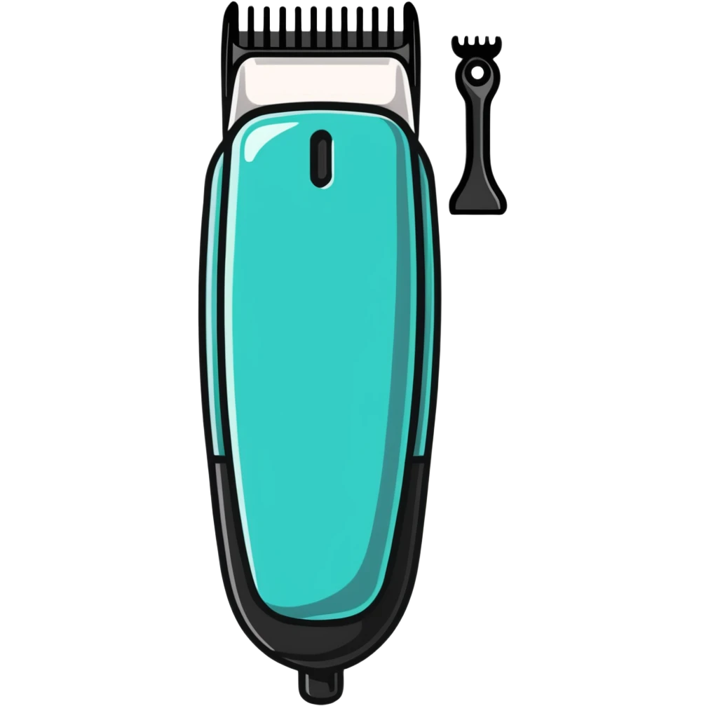cartoon sticker style barber trimmer emoji