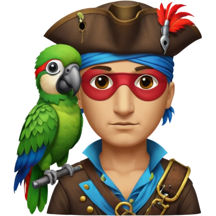 pirate and parrot emoji