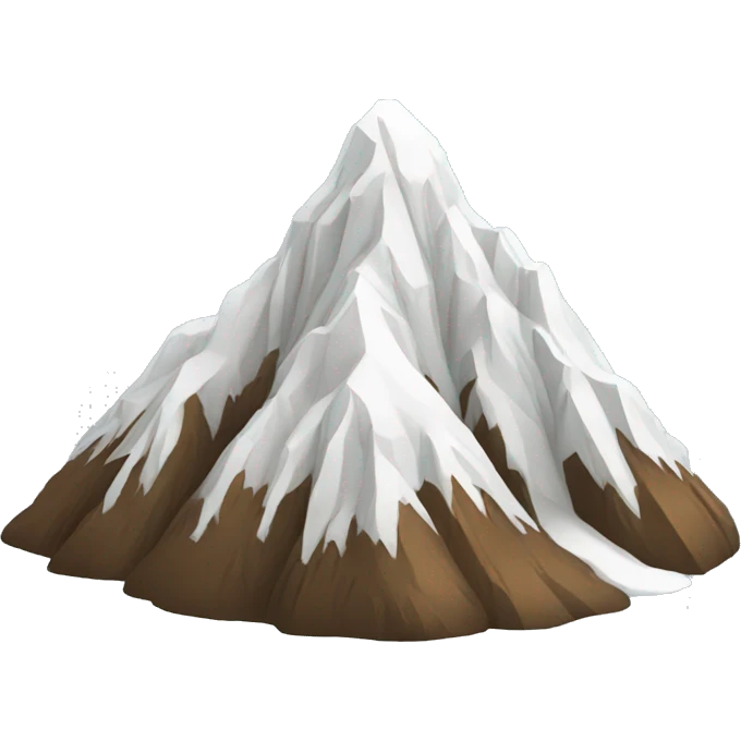 Mountain with snow at the top emoji