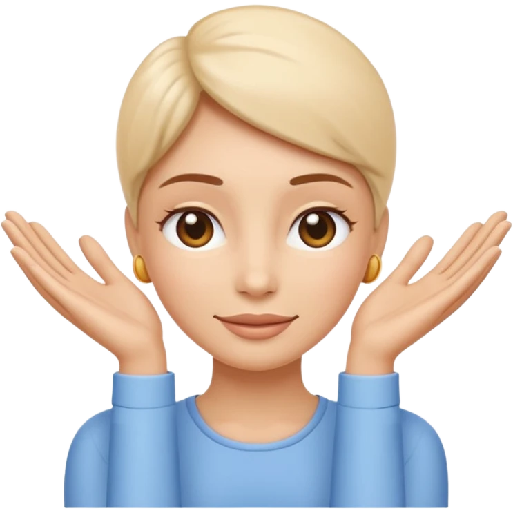 Minimal wellness-style emoji showing skin tightening, a hand gently lifting and supporting facial skin upward, subtle lifting gesture, smooth contours, natural and calm look, non-medical, non-cosmetic, no makeup, no injections, no surgery, clean, modern, trustworthy wellness aesthetic emoji