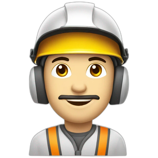 Ingeniero-electrico con logo CGE en casco emoji