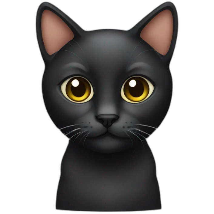 short-eared black kat emoji