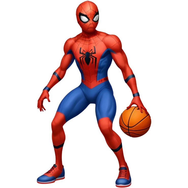 Spider-Man with a football and a basketball emoji