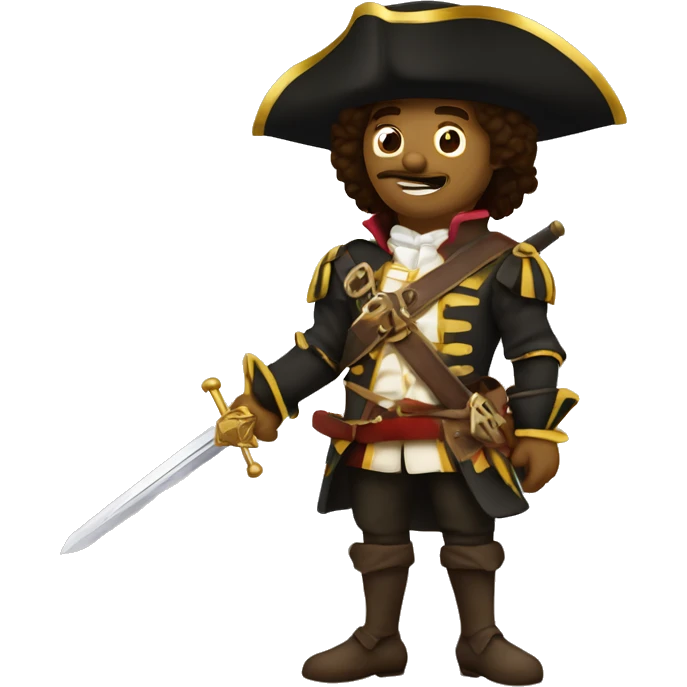 Musketeer with wine and gold colors and sword emoji