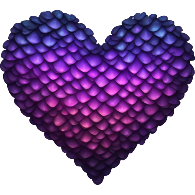dark warm iridescent SCALE heart emoji