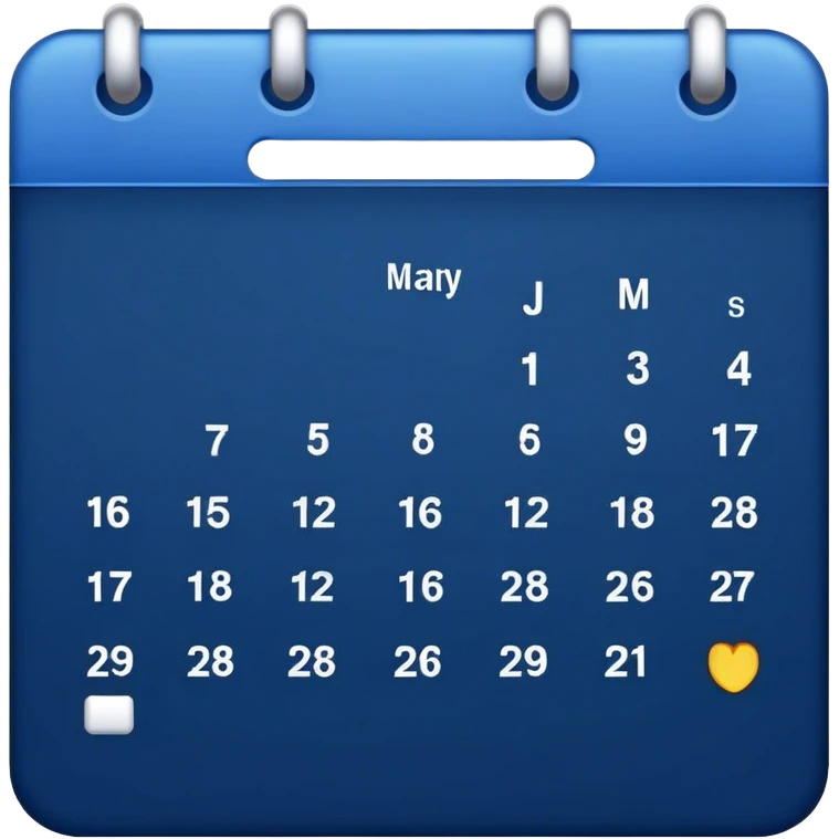 dark blue 
calendar emoji