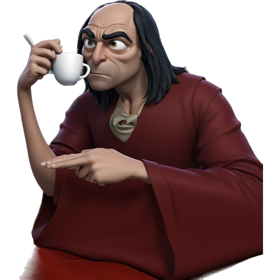 thoughtful moment with tea emoji