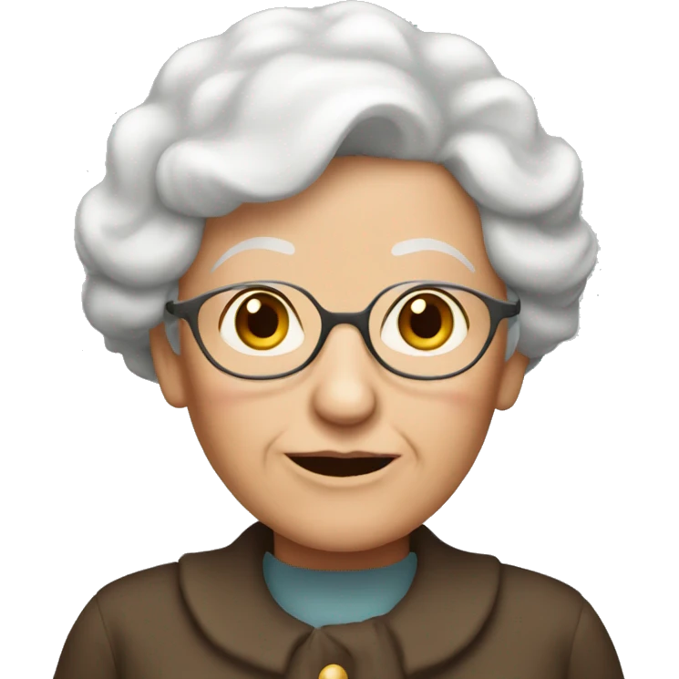 Old Lady red hair emoji