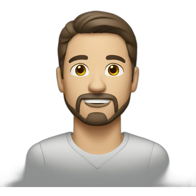 brunette white man with a goatee emoji