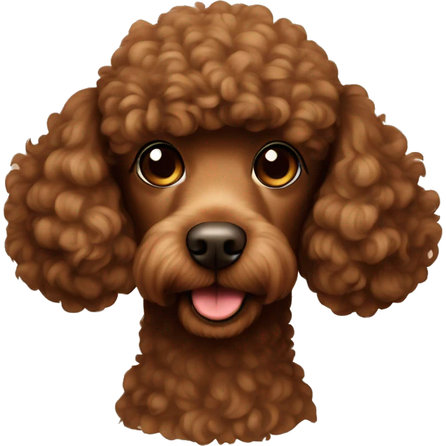 Brown poodle emoji