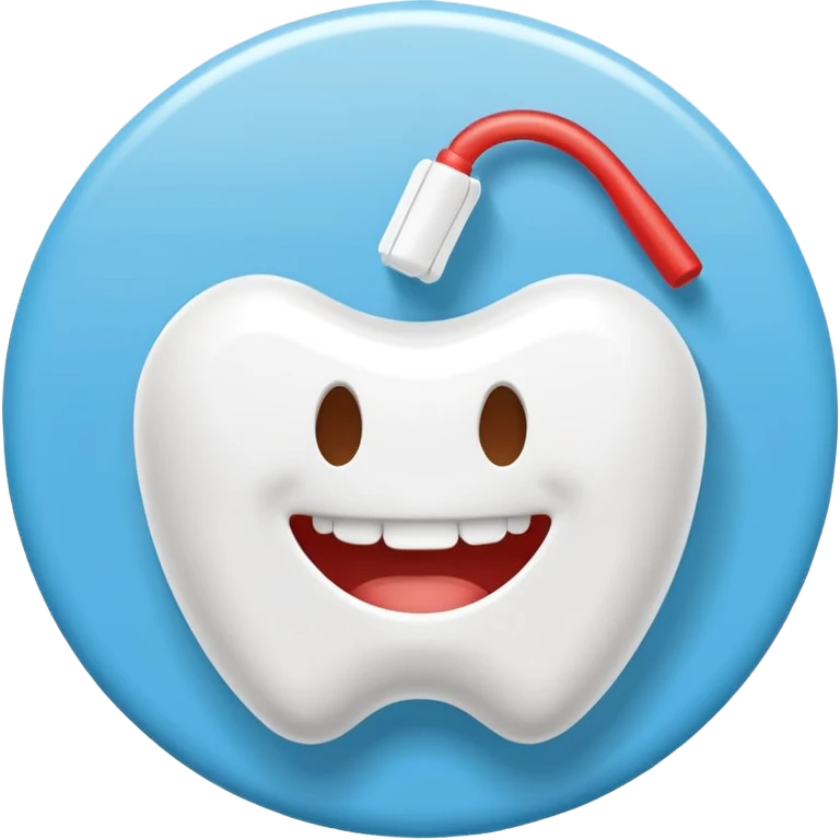 White Round plain pack of white dental floss emoji
