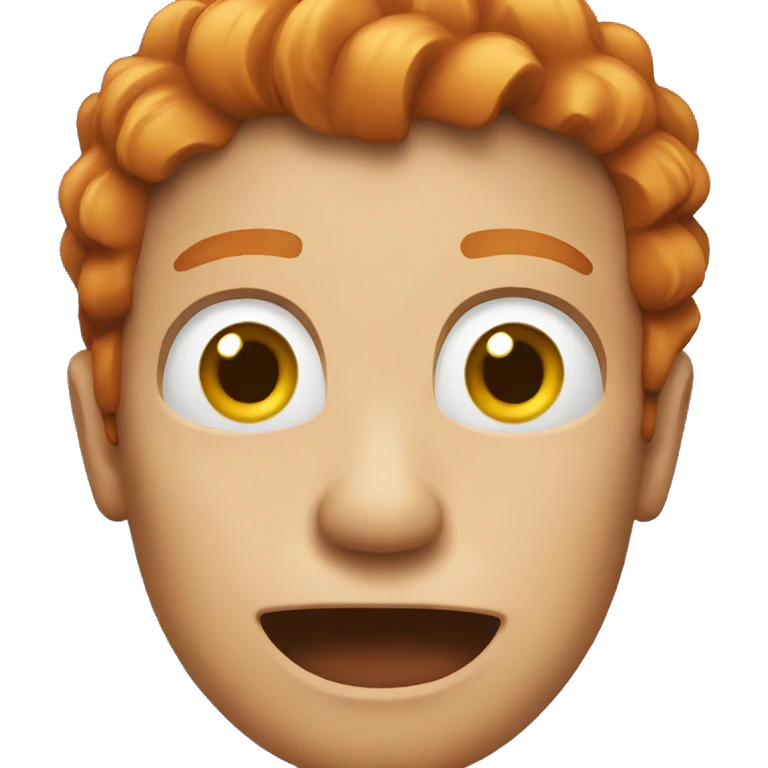 Crazy ginger face emoji