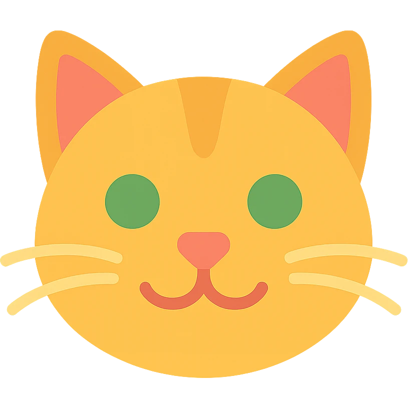 colorful cat face icon emoji