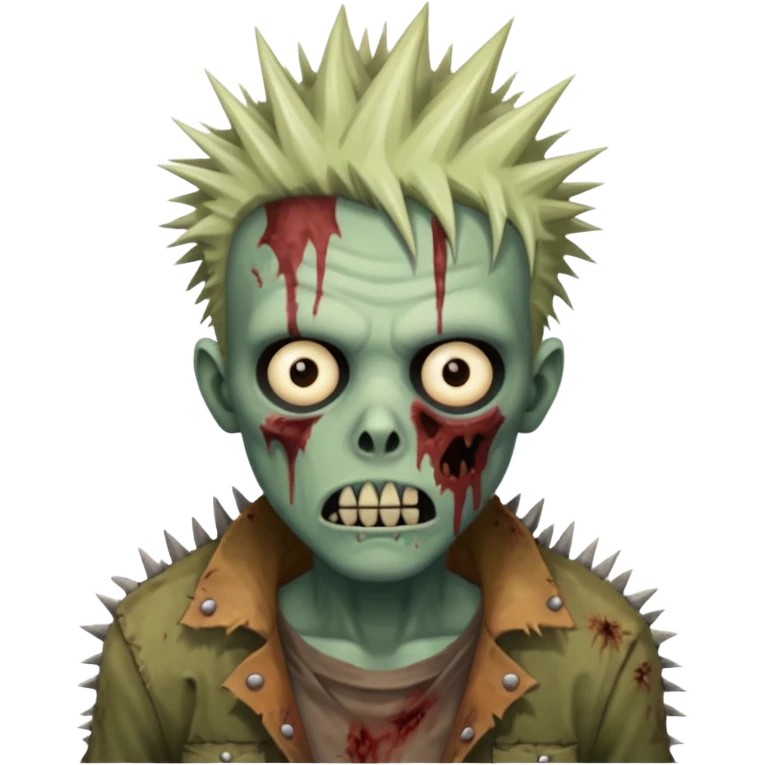 zumbi com cabelo espetado emoji