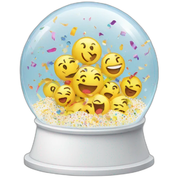 Confetti party snowglobe emoji