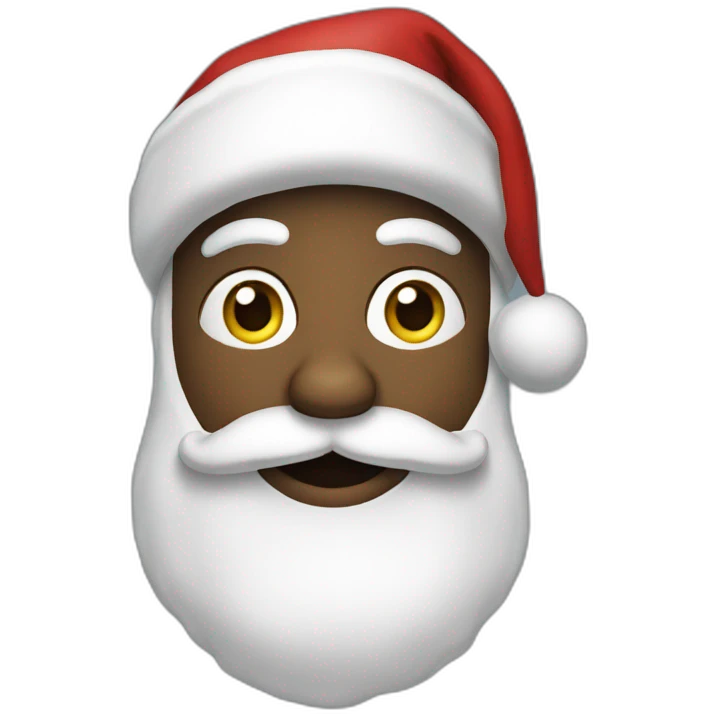 santa claus in black emoji