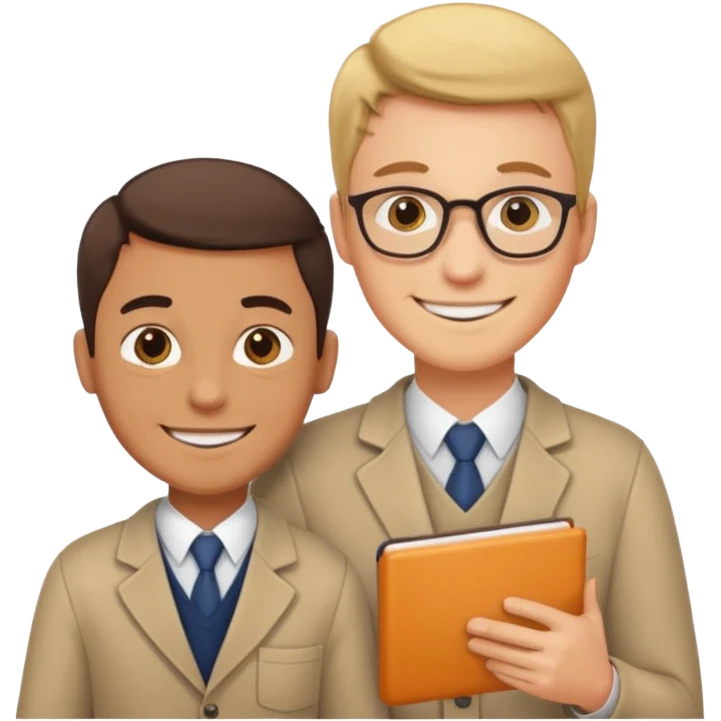 male teacher helping student emoji