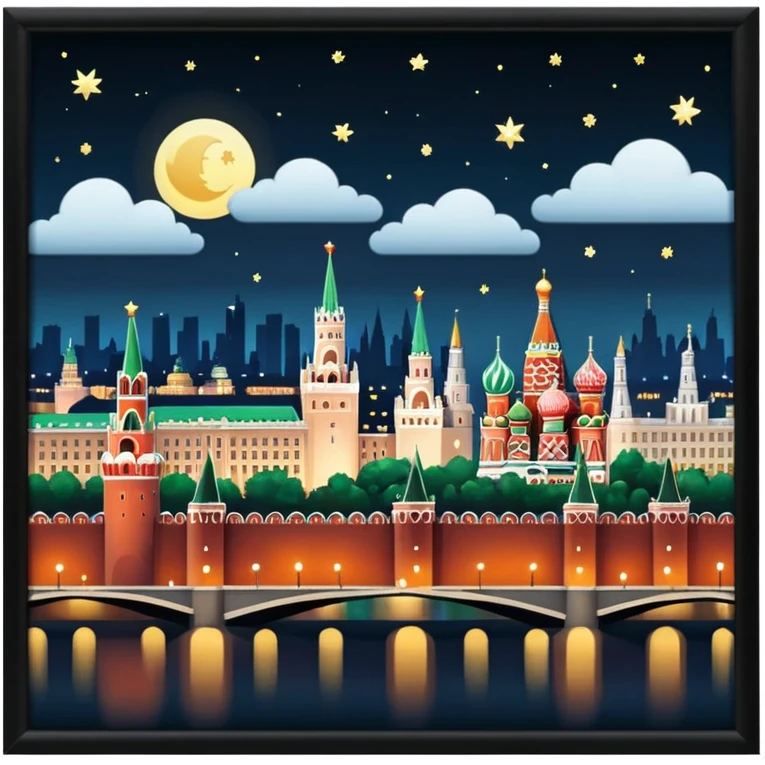 Moscow never sleeps emoji