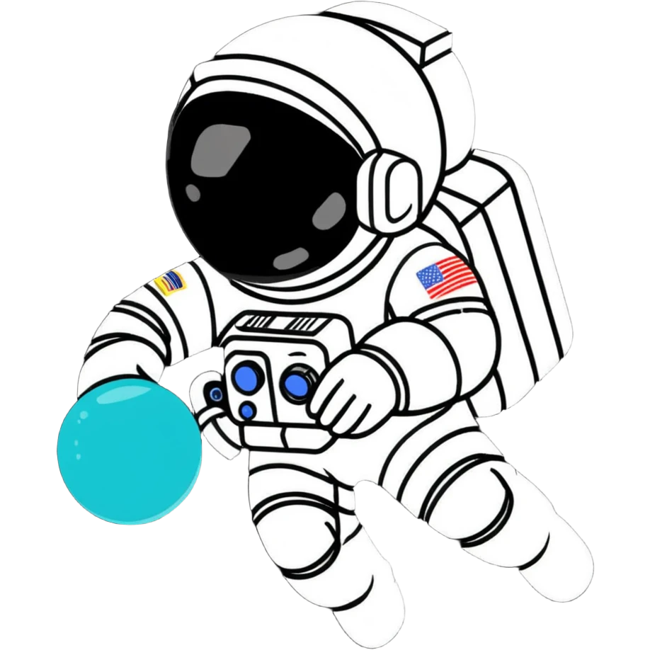 astronaut in white spacesuit spacewalking over a field emoji