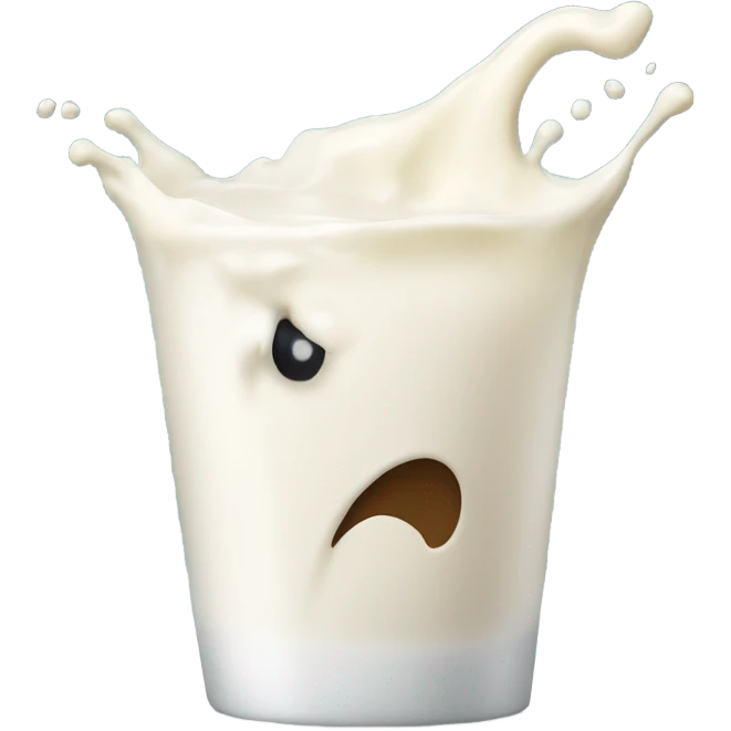 Nose emoji spilling milk emoji