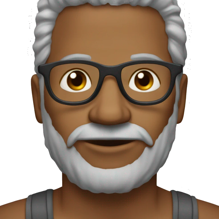 careca de óculos na faixa de 35 anos fazendo joia emoji