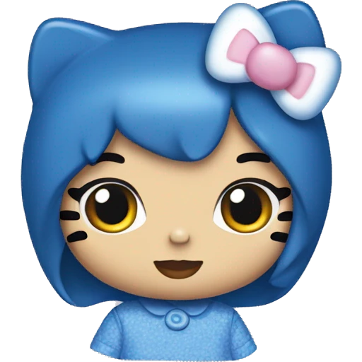 Hello kitty blue 💙 emoji