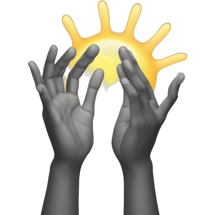 hands with energy emoji
