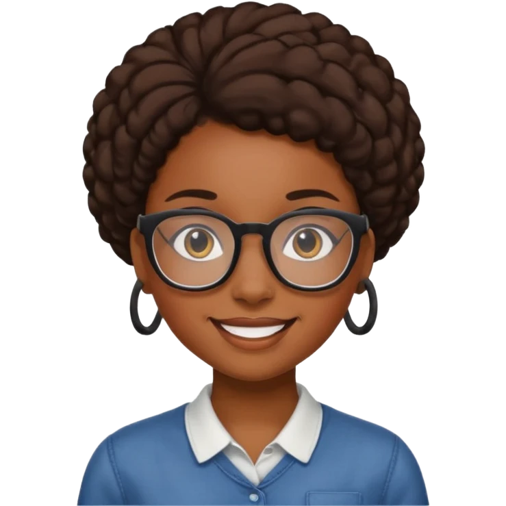 black girl geeking emoji