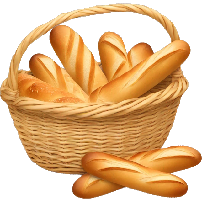 Basket of baguettes emoji
