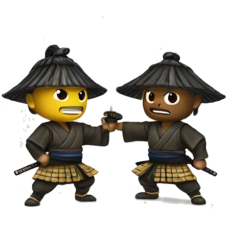 Two samurai’s fighting  emoji