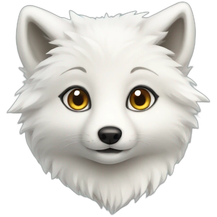 cute arctic fox emoji