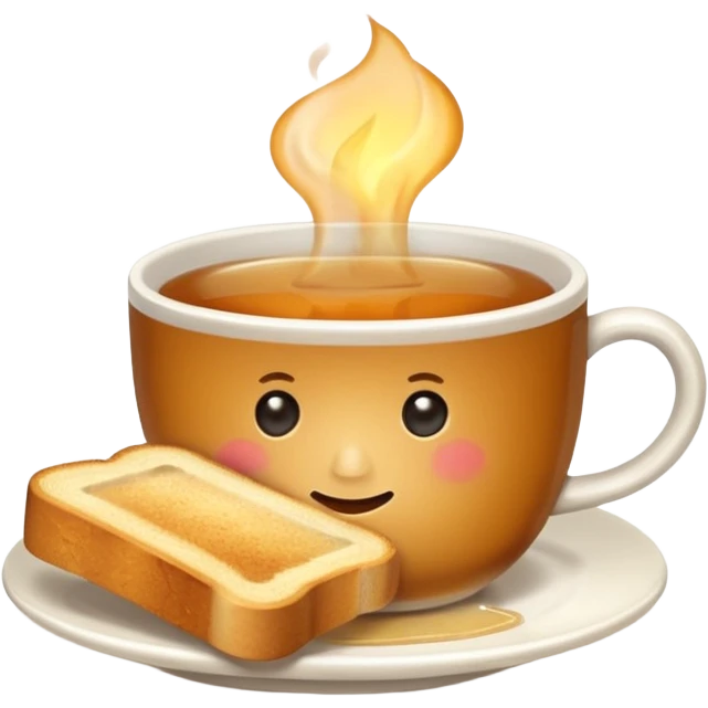 Tost ile çay emojisi emoji