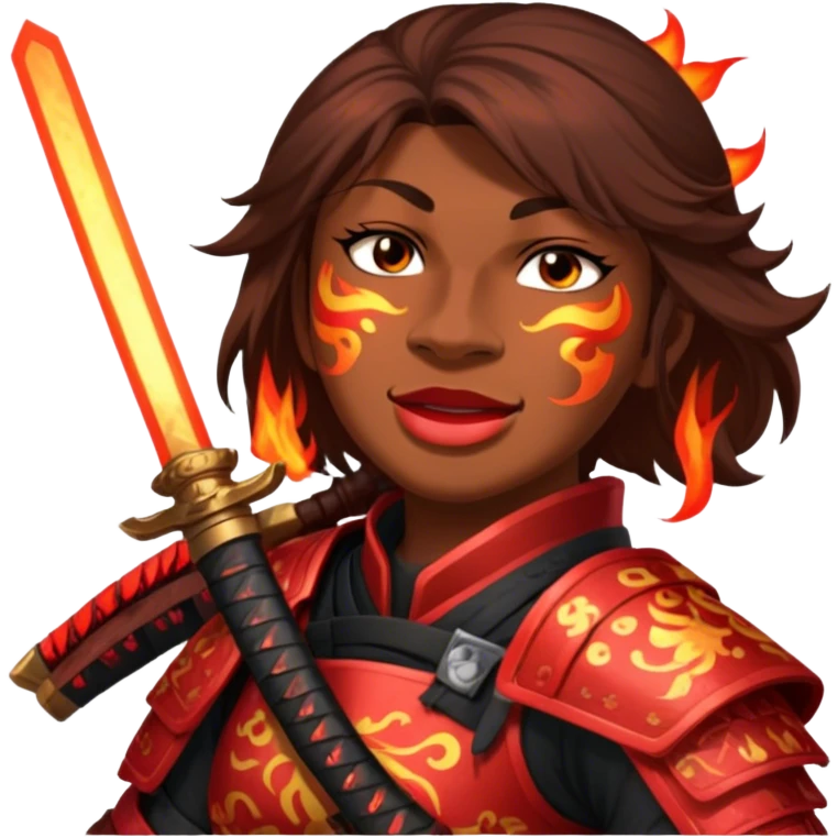 Fire-Wielding Samurai emoji