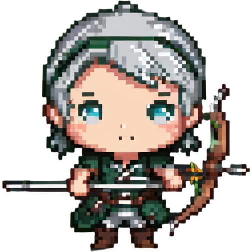 chibi archer character with bow emoji