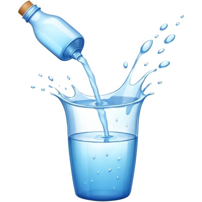 bottle spilling water emoji