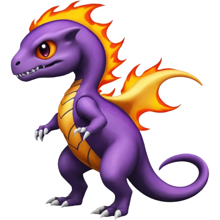 Shiny Duskull-Salandit-Charmeleon-Fakémon-hybrid-creature (full body)  emoji