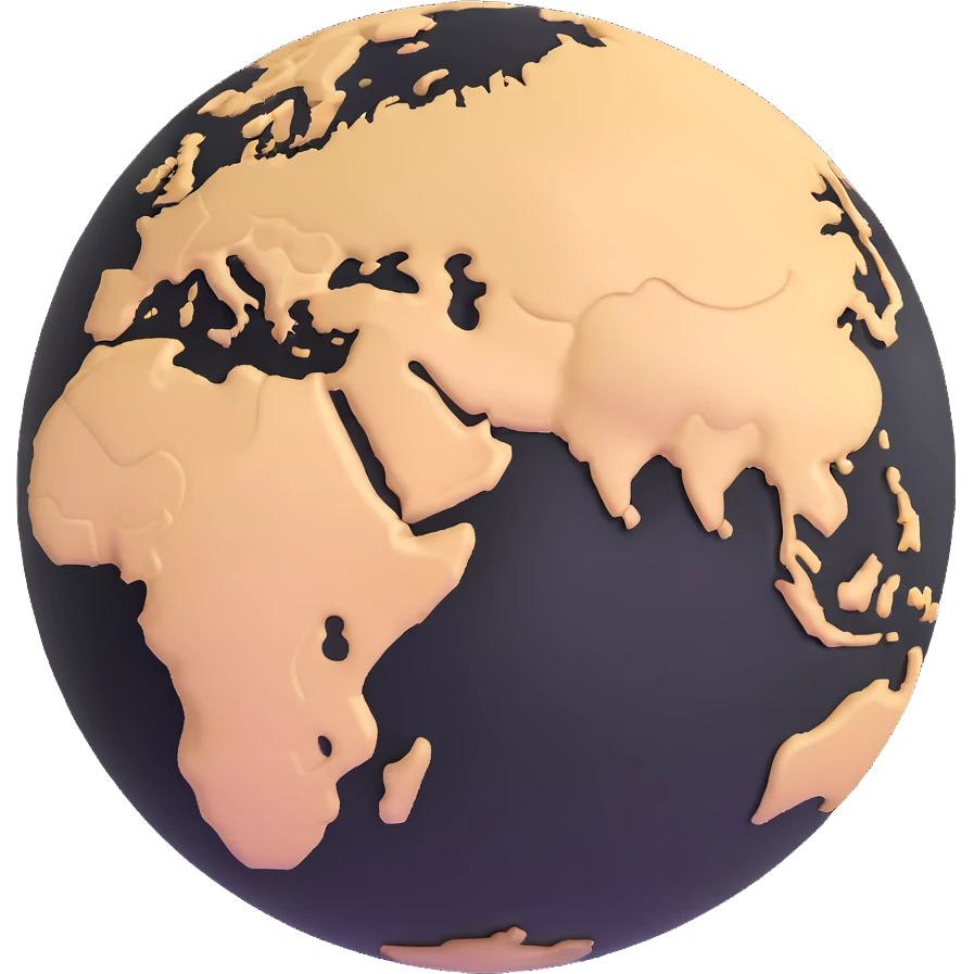 beige world globe, soft lighting emoji