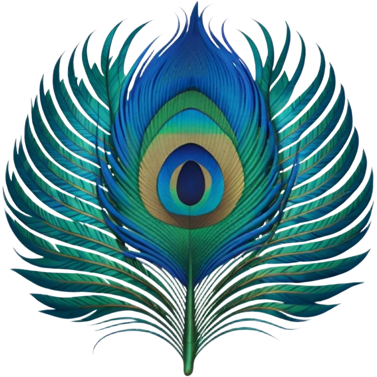 Peacock feather emoji