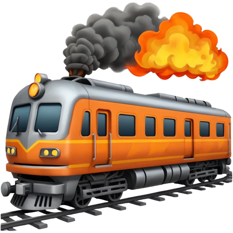 Make a train crash emoji