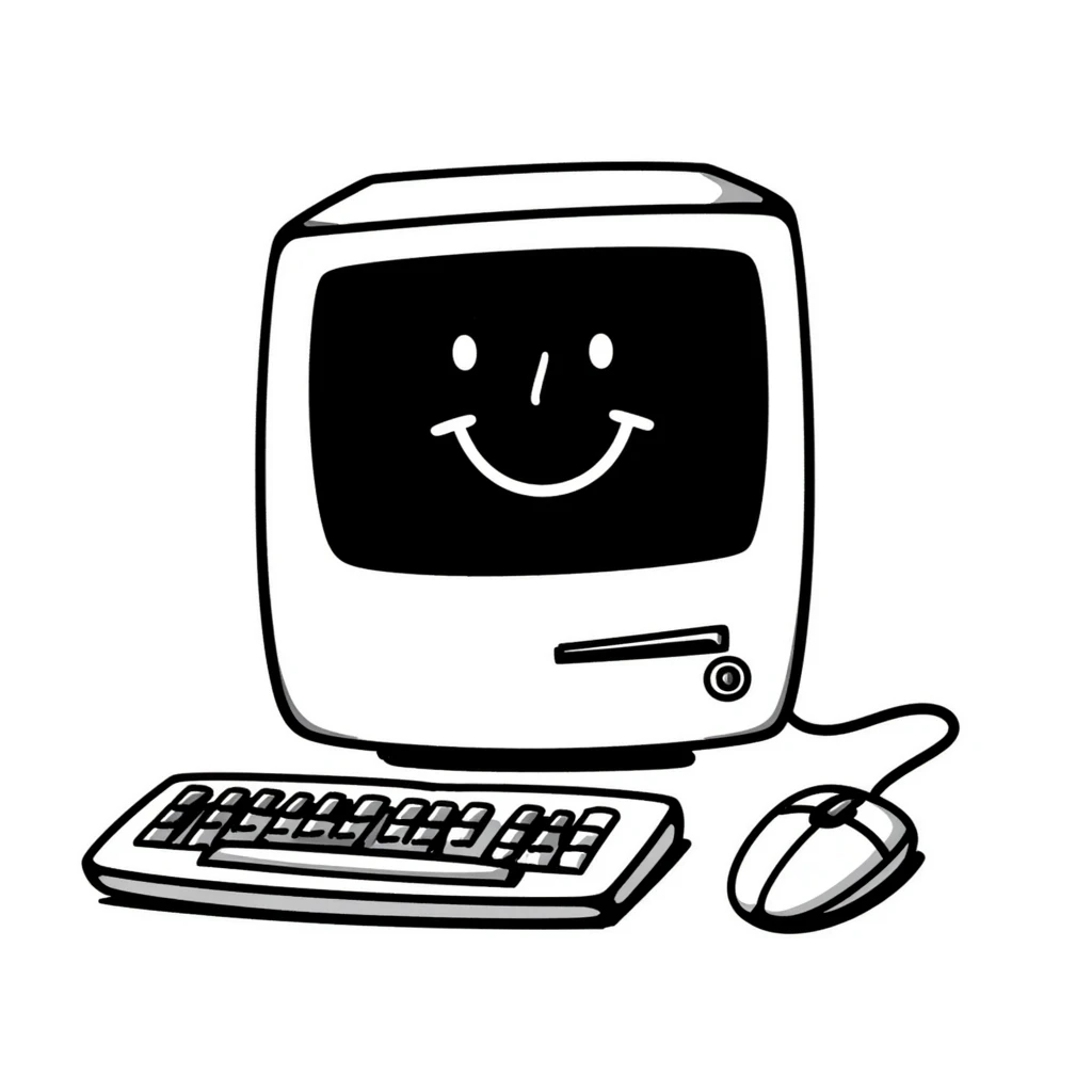 old Macintosh computer emoji