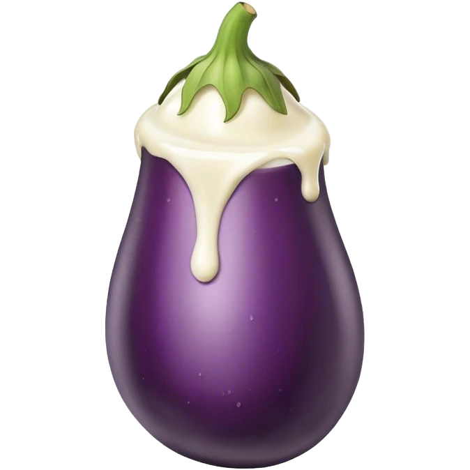 Eggplant in milk emoji