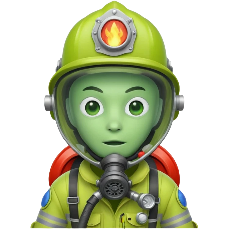 Alien firefighter  emoji