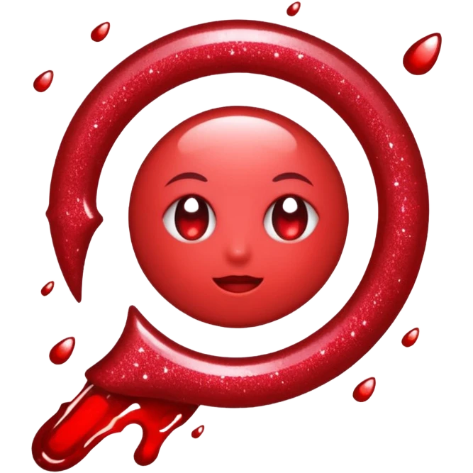red glitter blood emoji