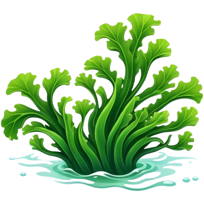 2-3 simple design green seaweed emoji