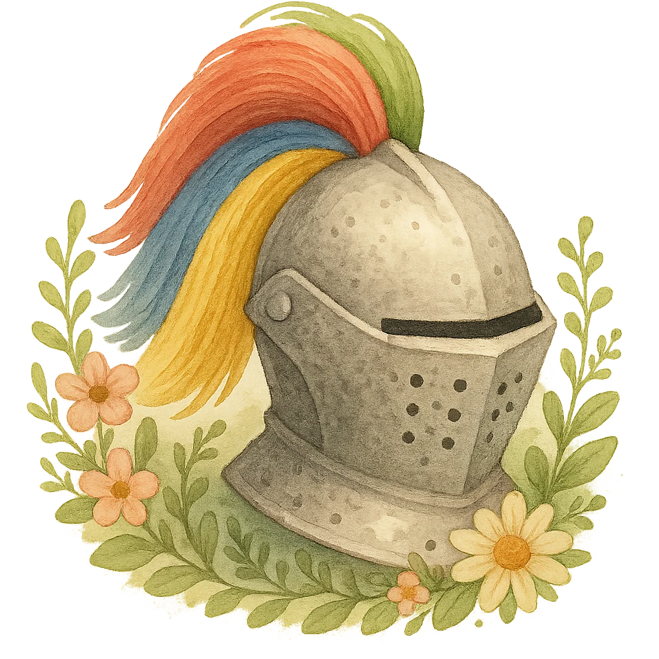a cute cottage core re-interpretation of the AOEII logo with a transparent background, suitable as an icon emoji