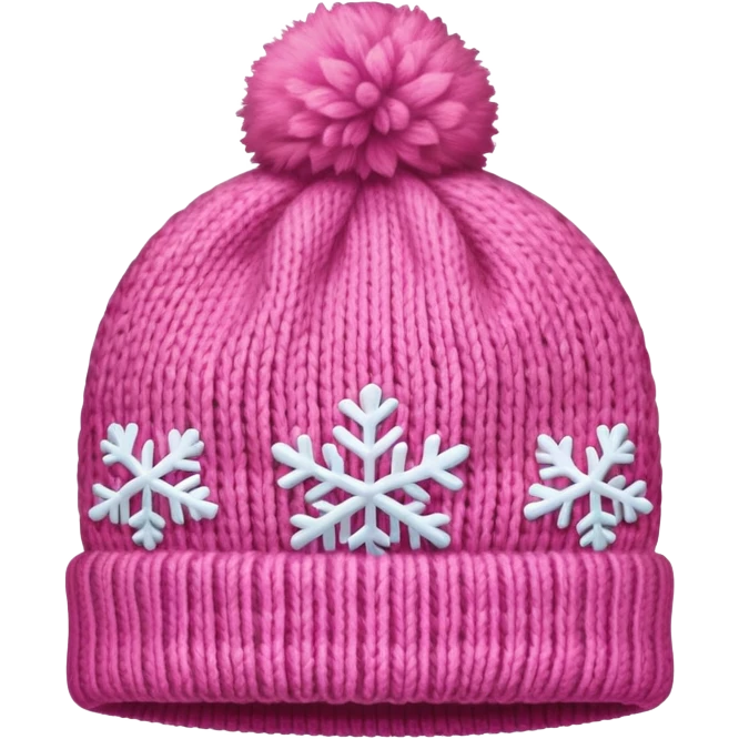 A pink winter hat emoji