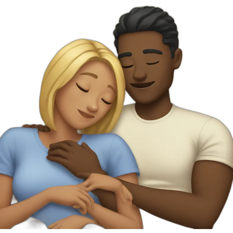 Two people cuddling emoji
