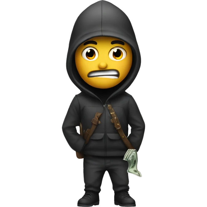 robber unhappy without money emoji