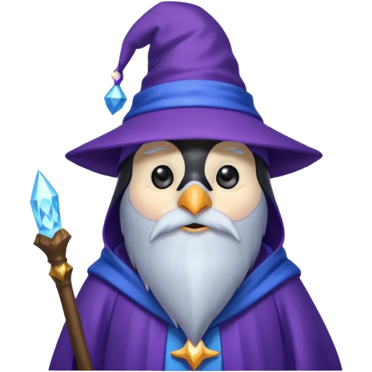 Penguin Wizard emoji